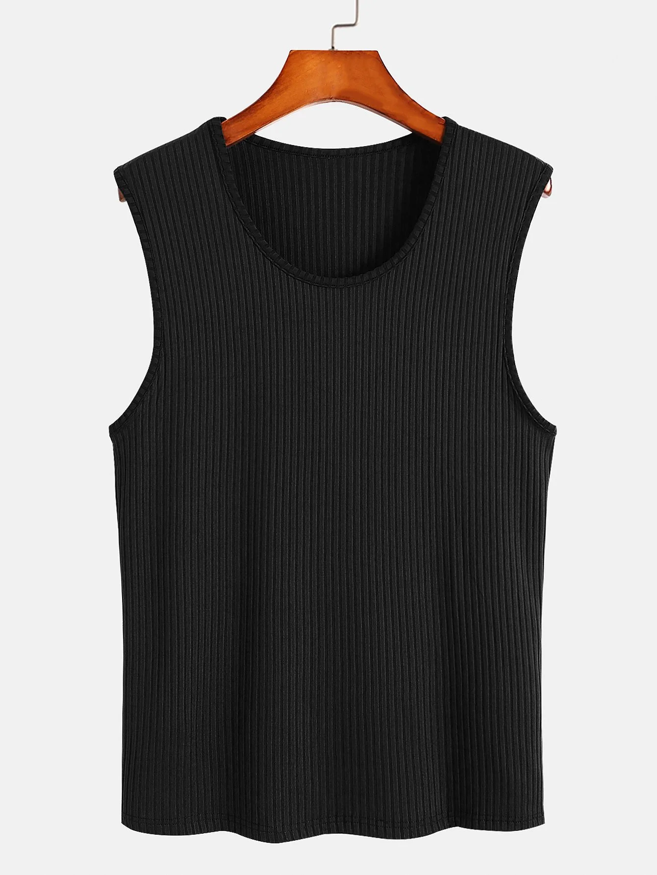 Basic Ripp-Ärmelloses Muskelshirt - Image 2