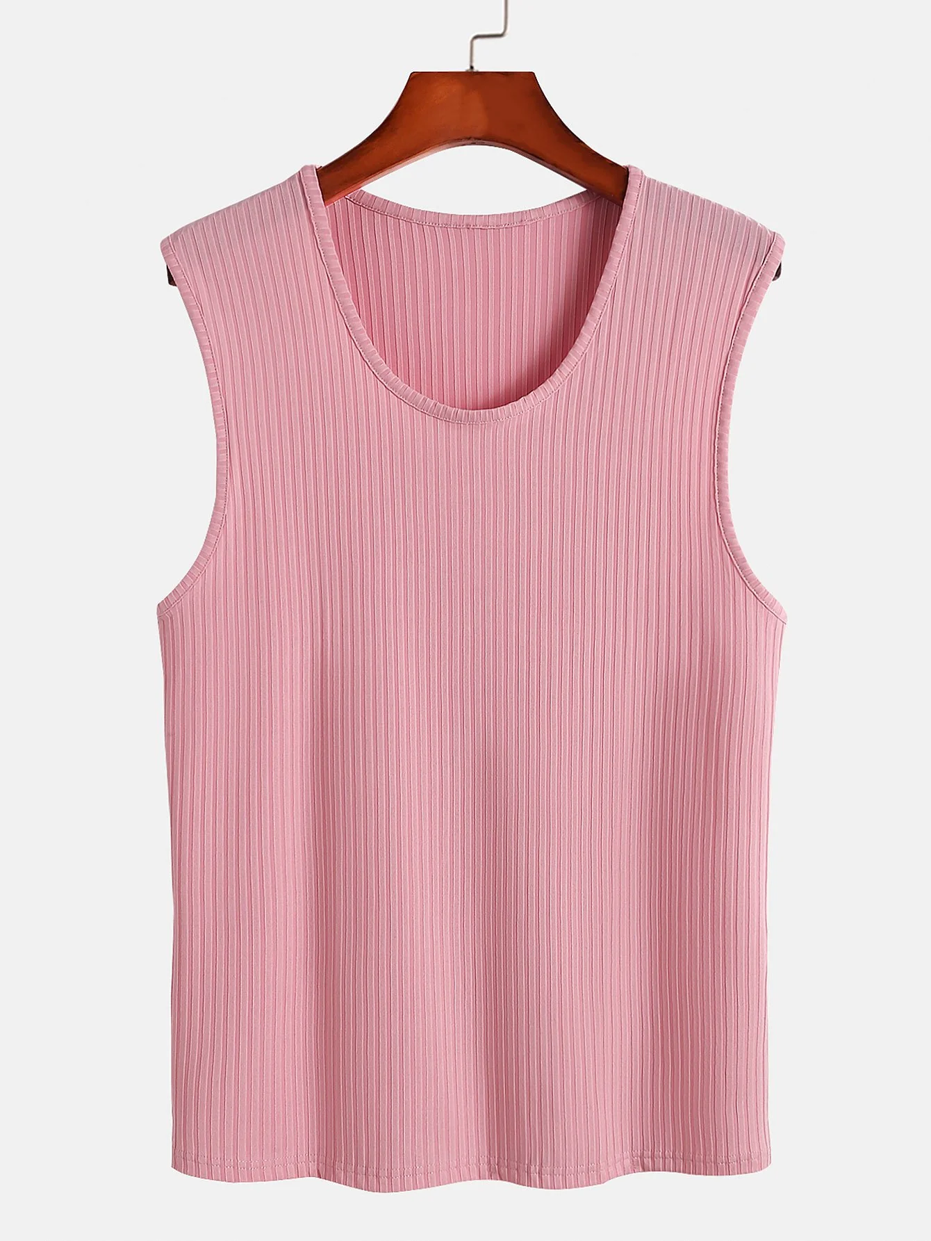 Basic Ripp-Ärmelloses Muskelshirt - Image 3