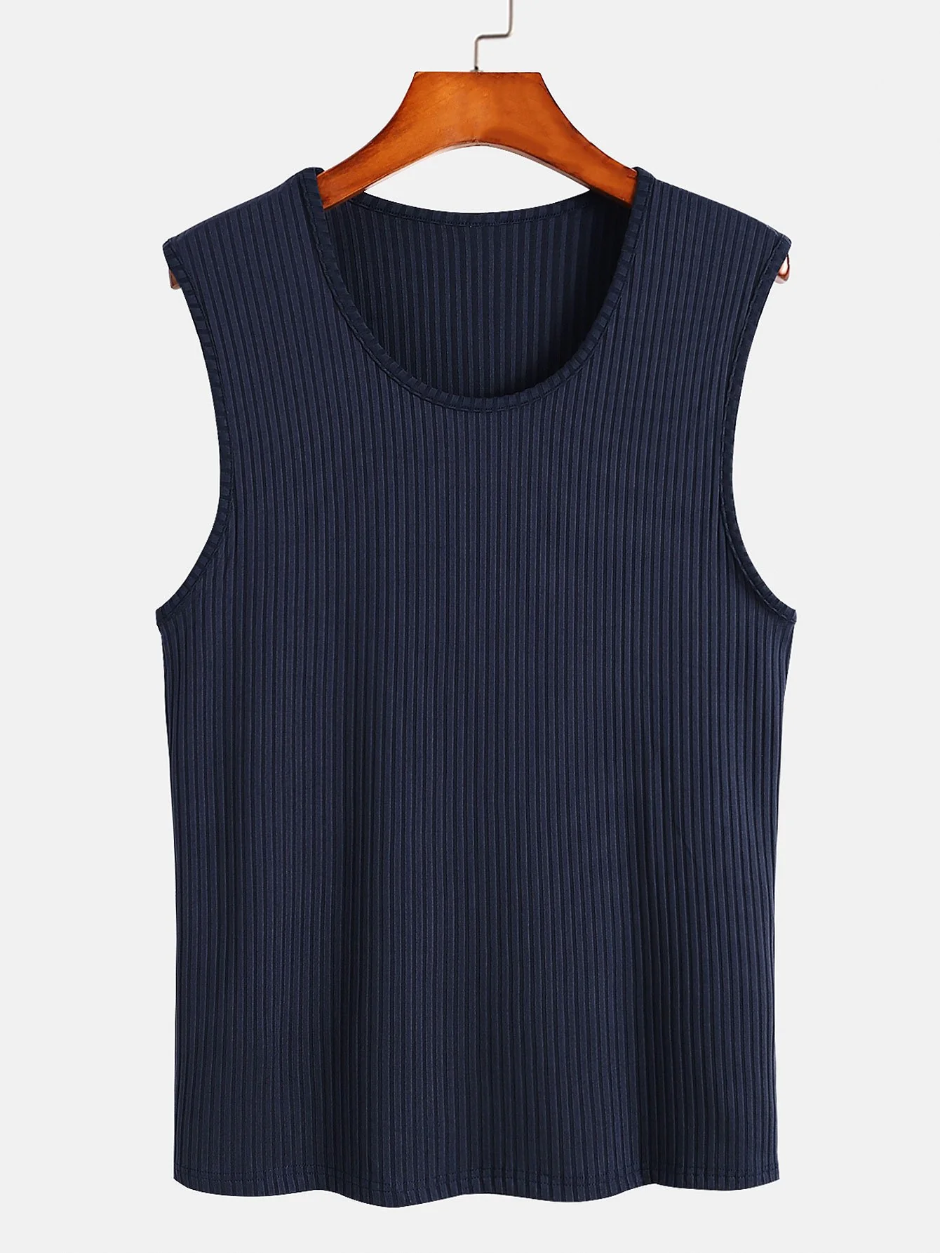 Basic Ripp-Ärmelloses Muskelshirt - Image 4