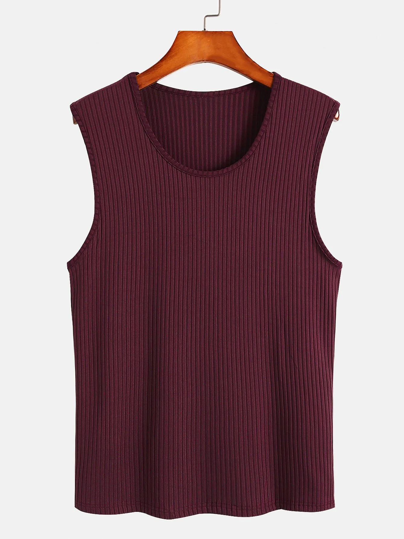 Basic Ripp-Ärmelloses Muskelshirt - Image 5