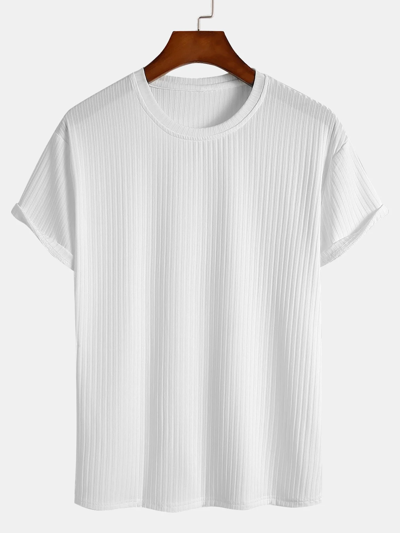 Basic Slim Fit Ripp T-Shirt - Image 2