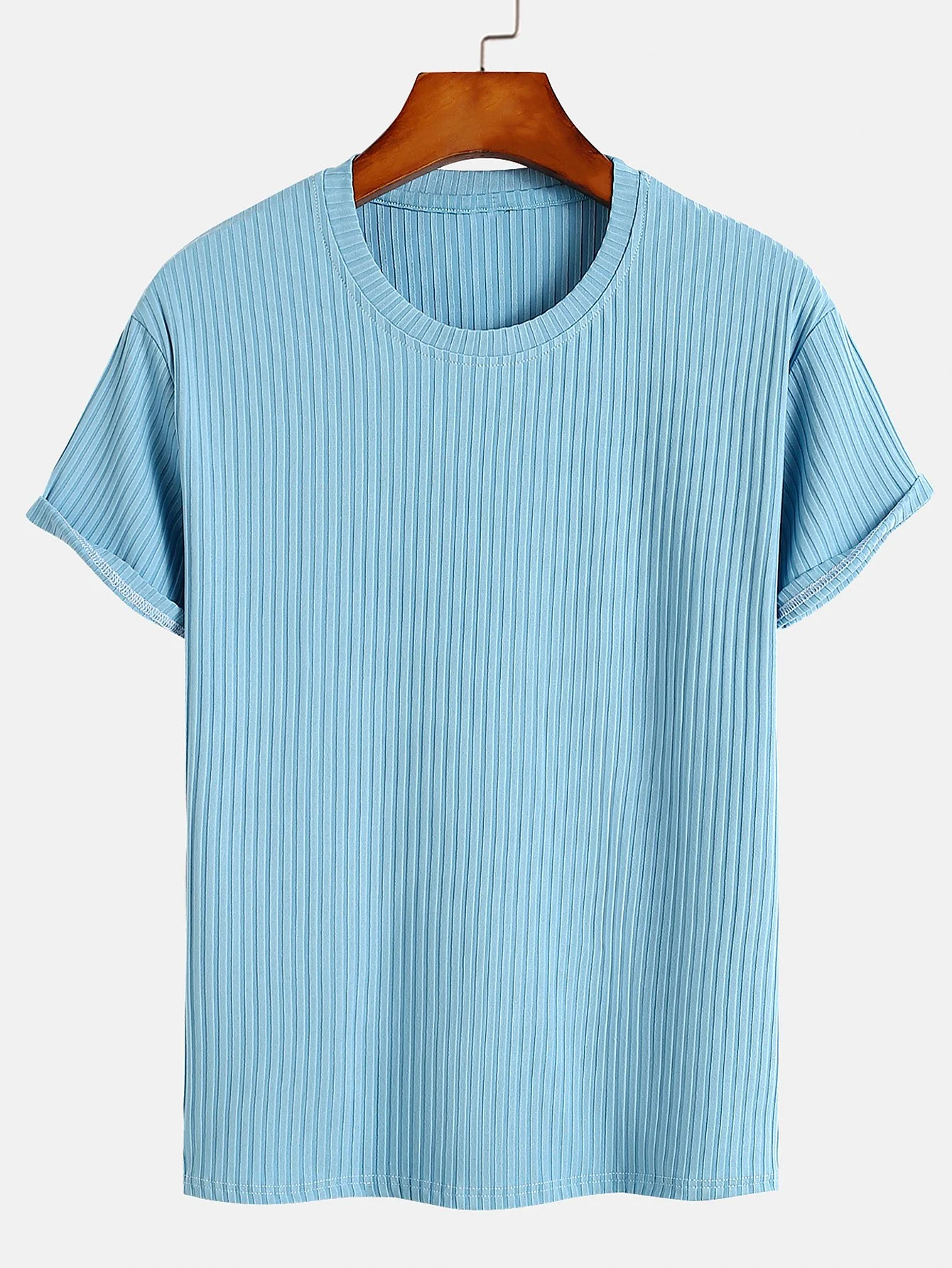 Basic Slim Fit Ripp T-Shirt - Image 4