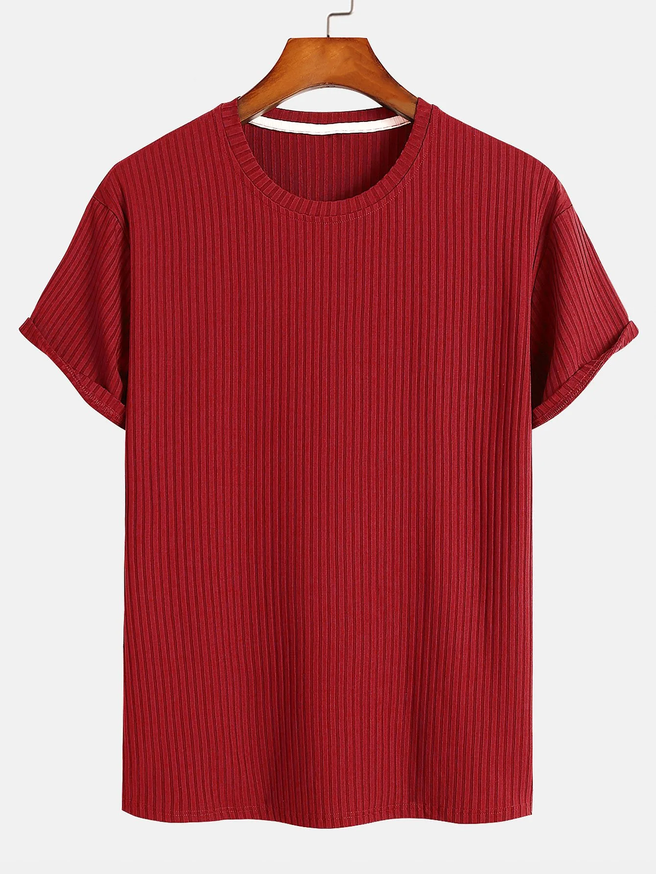 Basic Slim Fit Ripp T-Shirt - Image 5