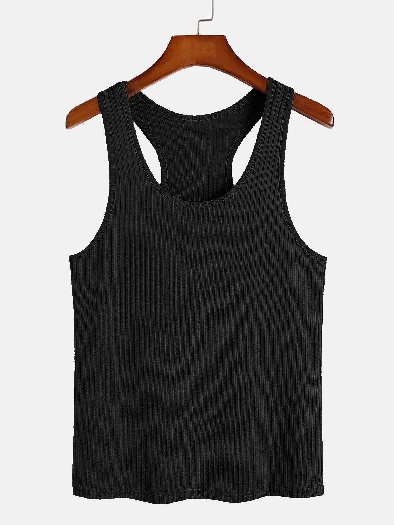 Basic Slim Ribbed Racerback-Top - Image 2