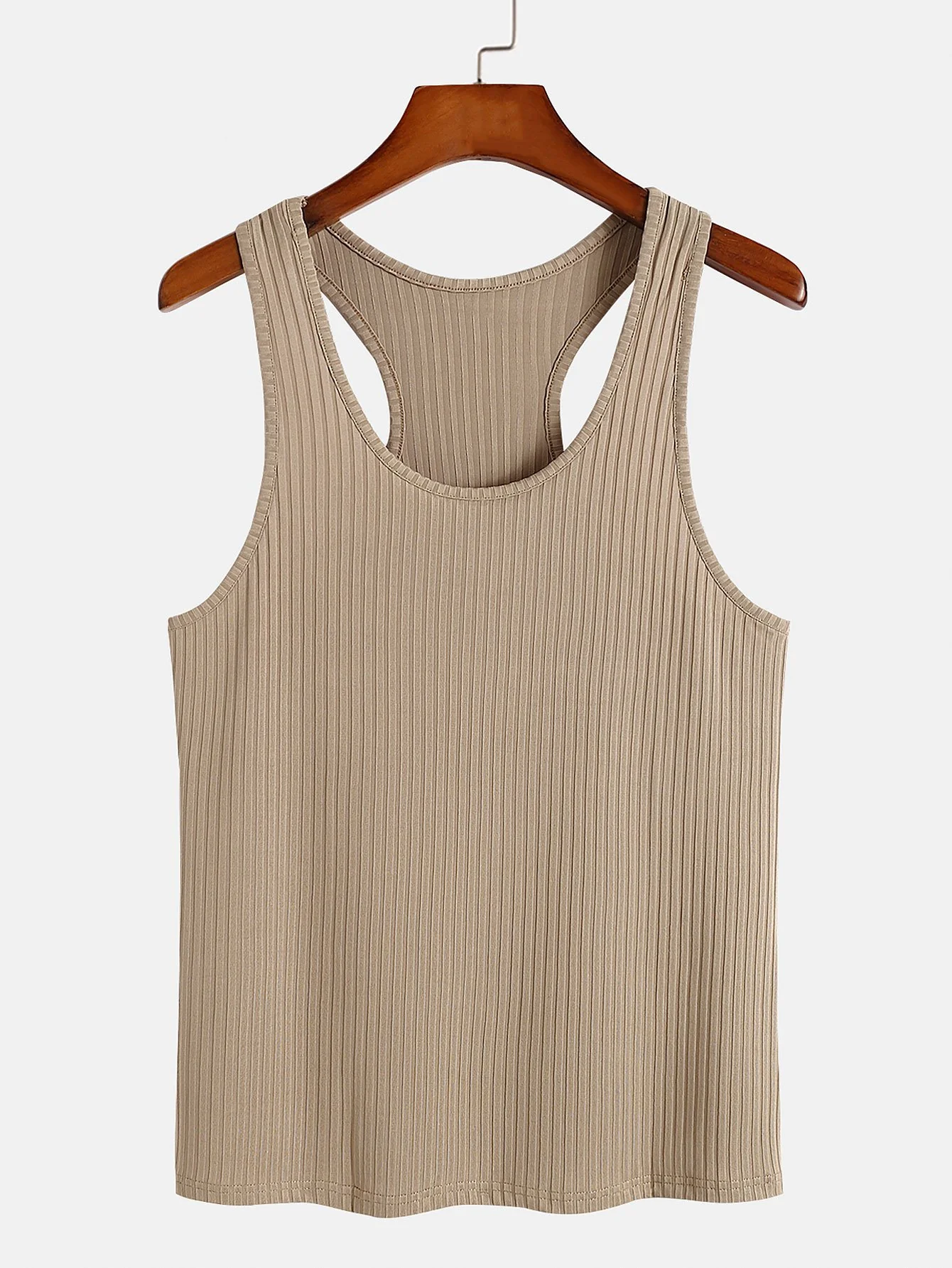 Basic Slim Ribbed Racerback-Top - Image 3