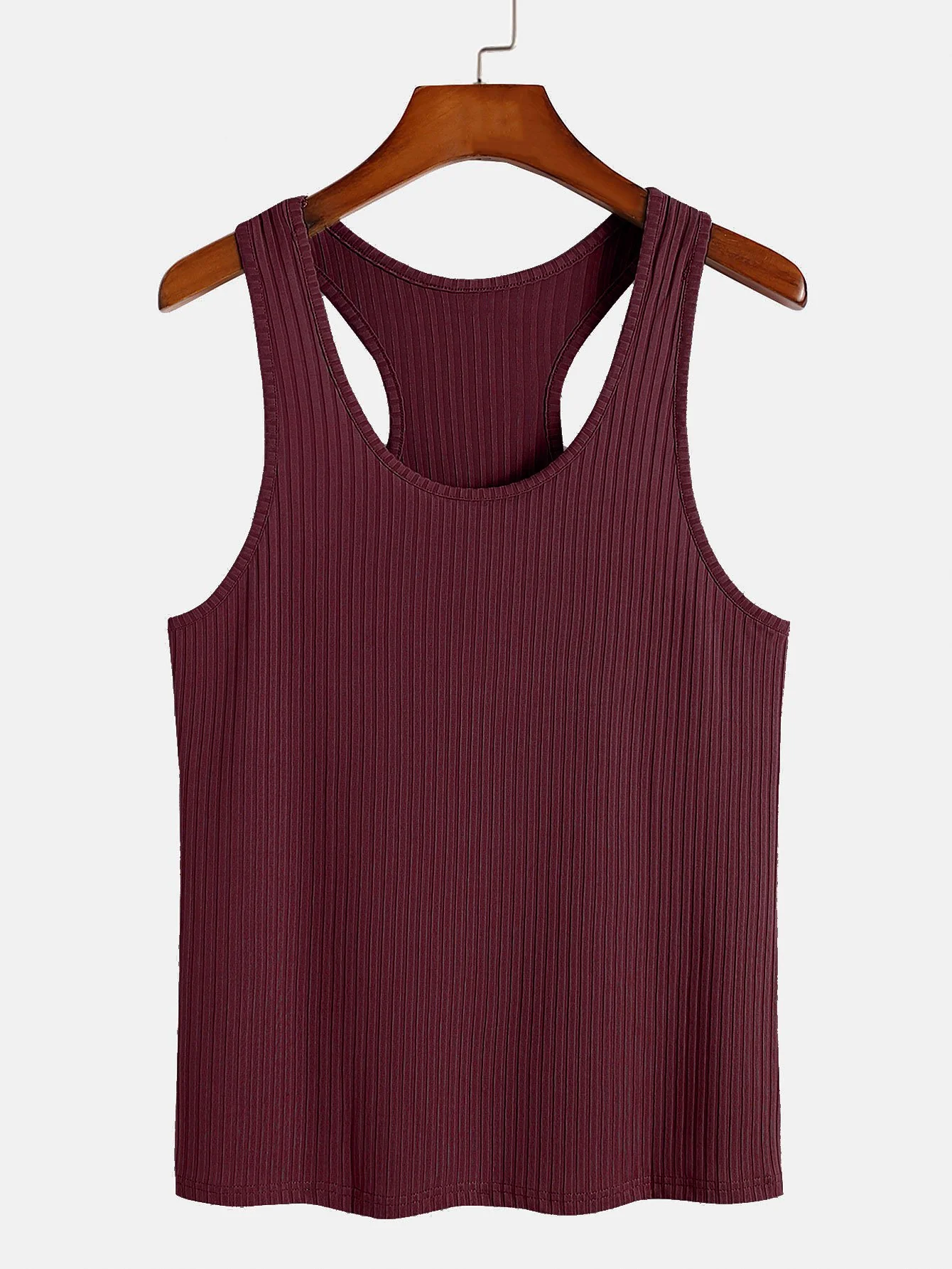 Basic Slim Ribbed Racerback-Top - Image 6
