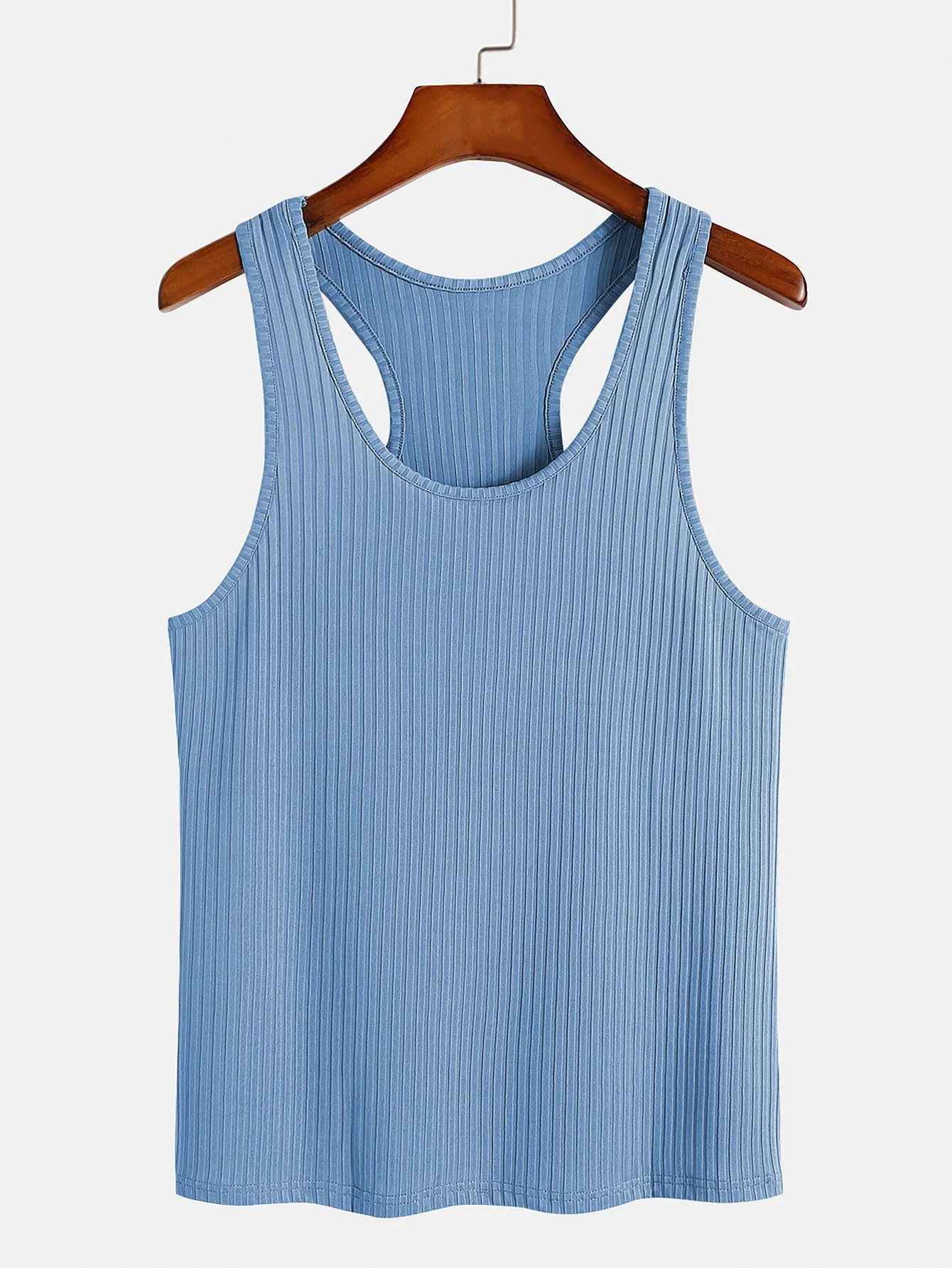 Basic Slim Ribbed Racerback-Top - Image 7