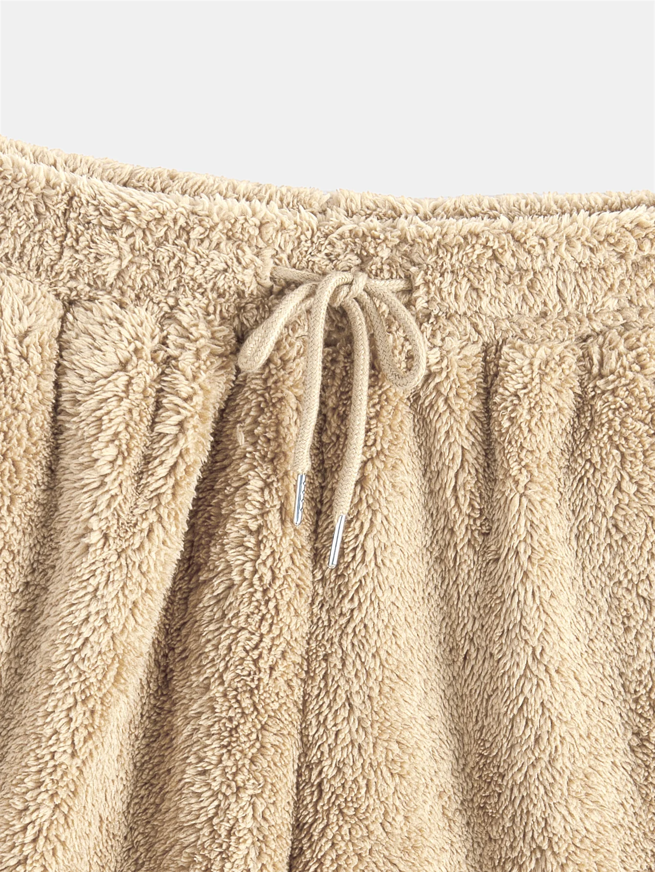 Basic Teddy Hoodie & Teddy Drawstring Shorts - Image 11