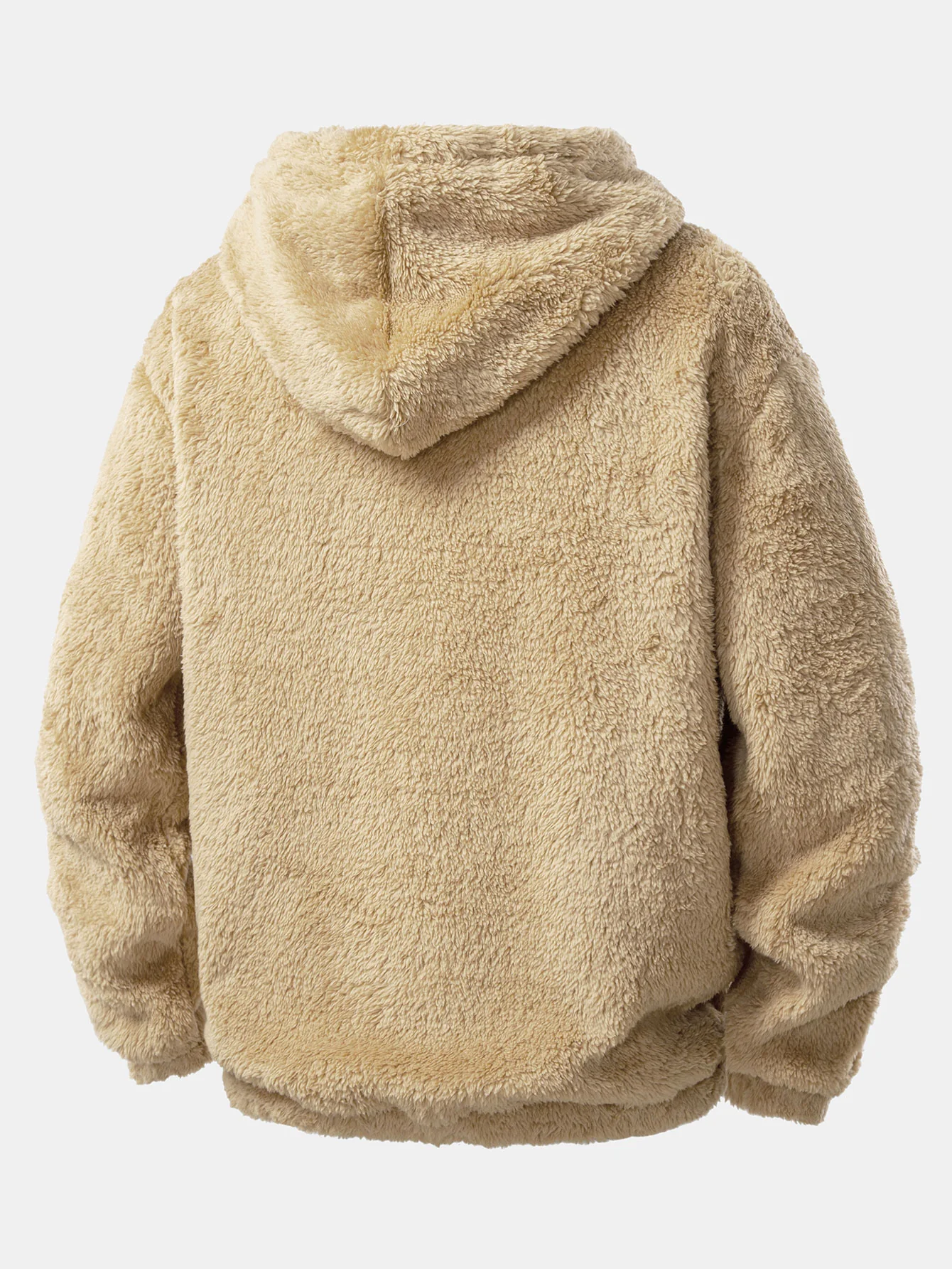 Basic Teddy Hoodie & Teddy Drawstring Shorts - Image 4