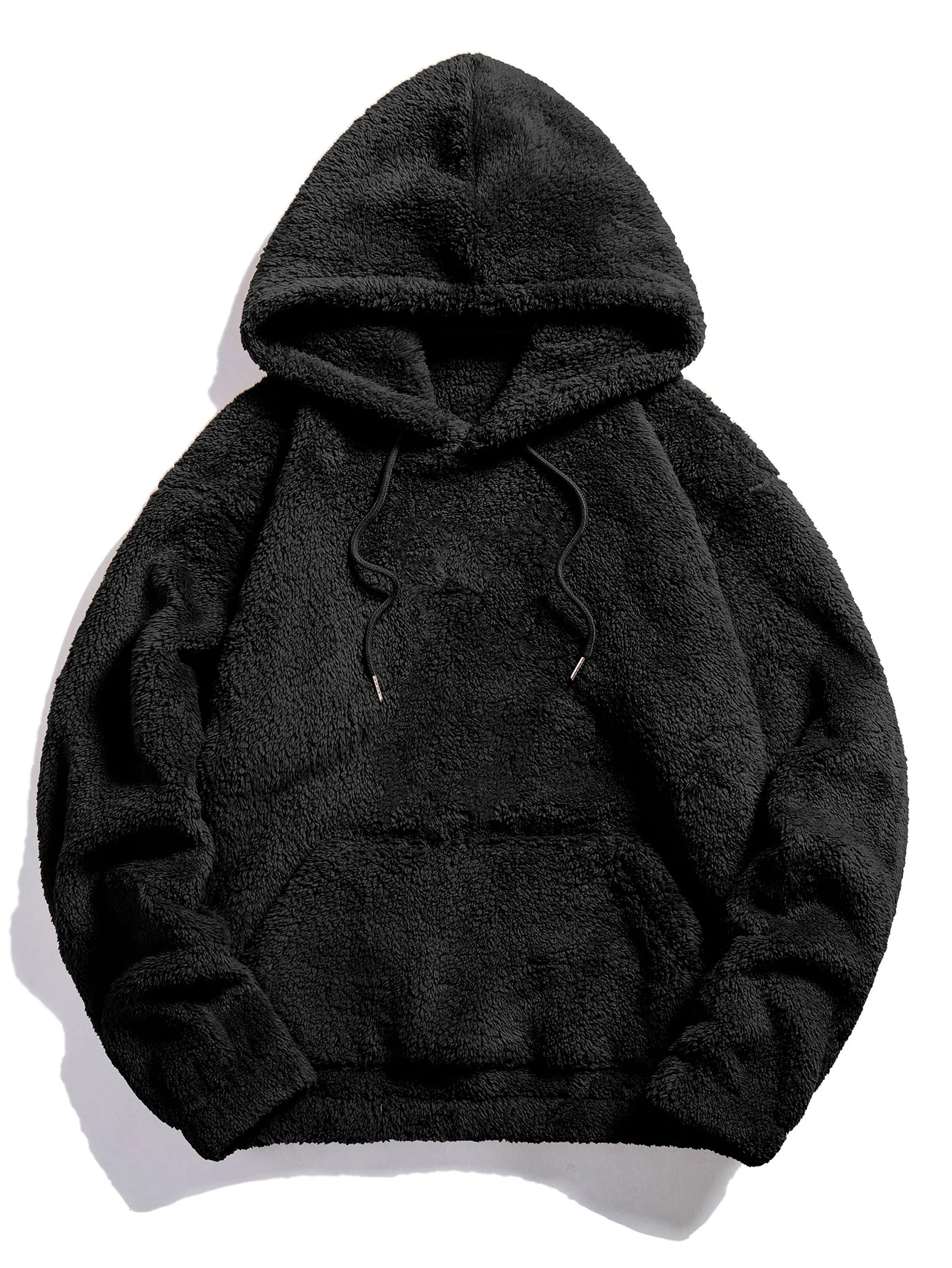 Basic Teddy Hoodie & Teddy Drawstring Shorts - Image 4