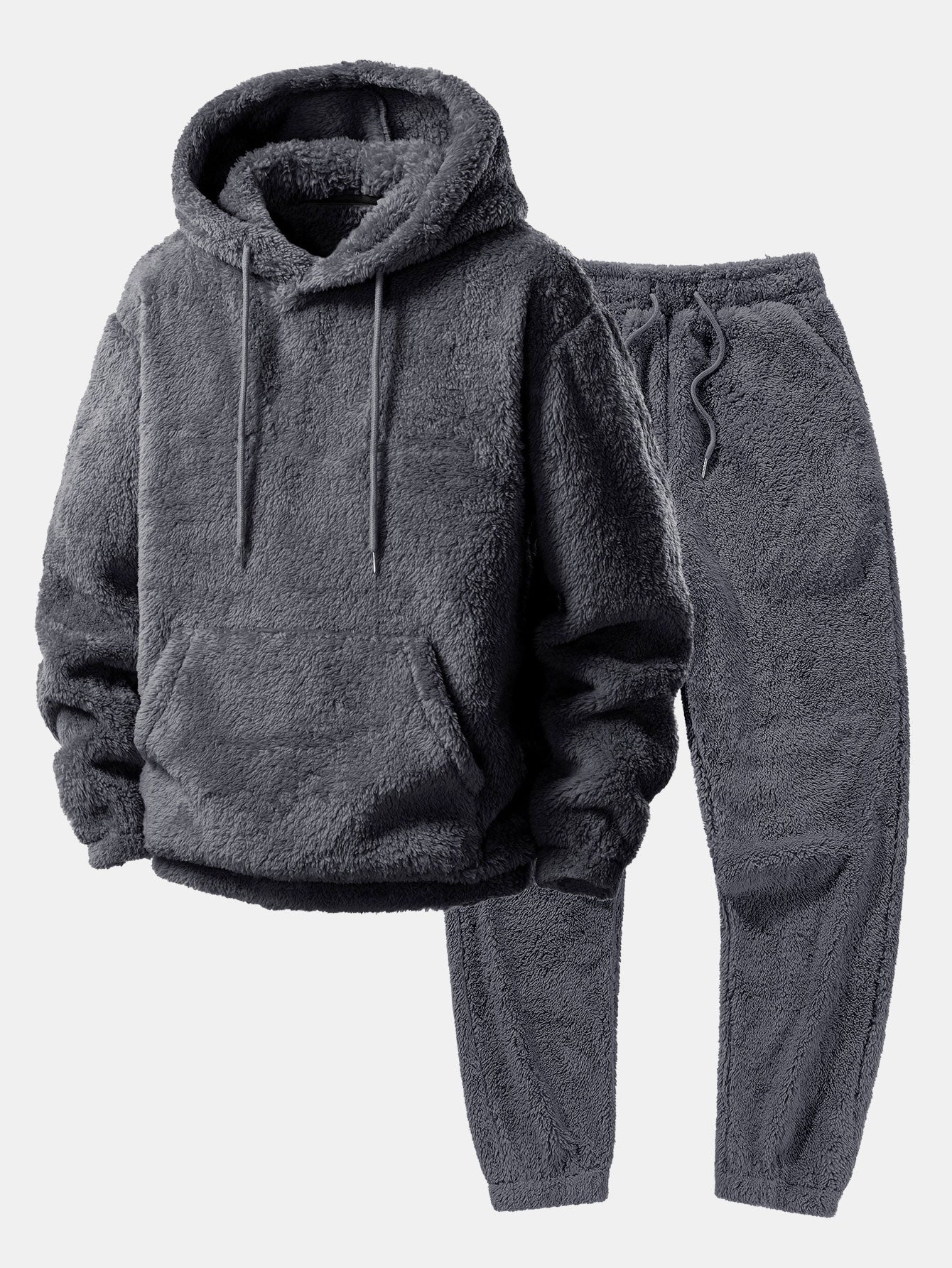 Basic Teddy Hoodie & Teddy Jogger Pants - Image 2