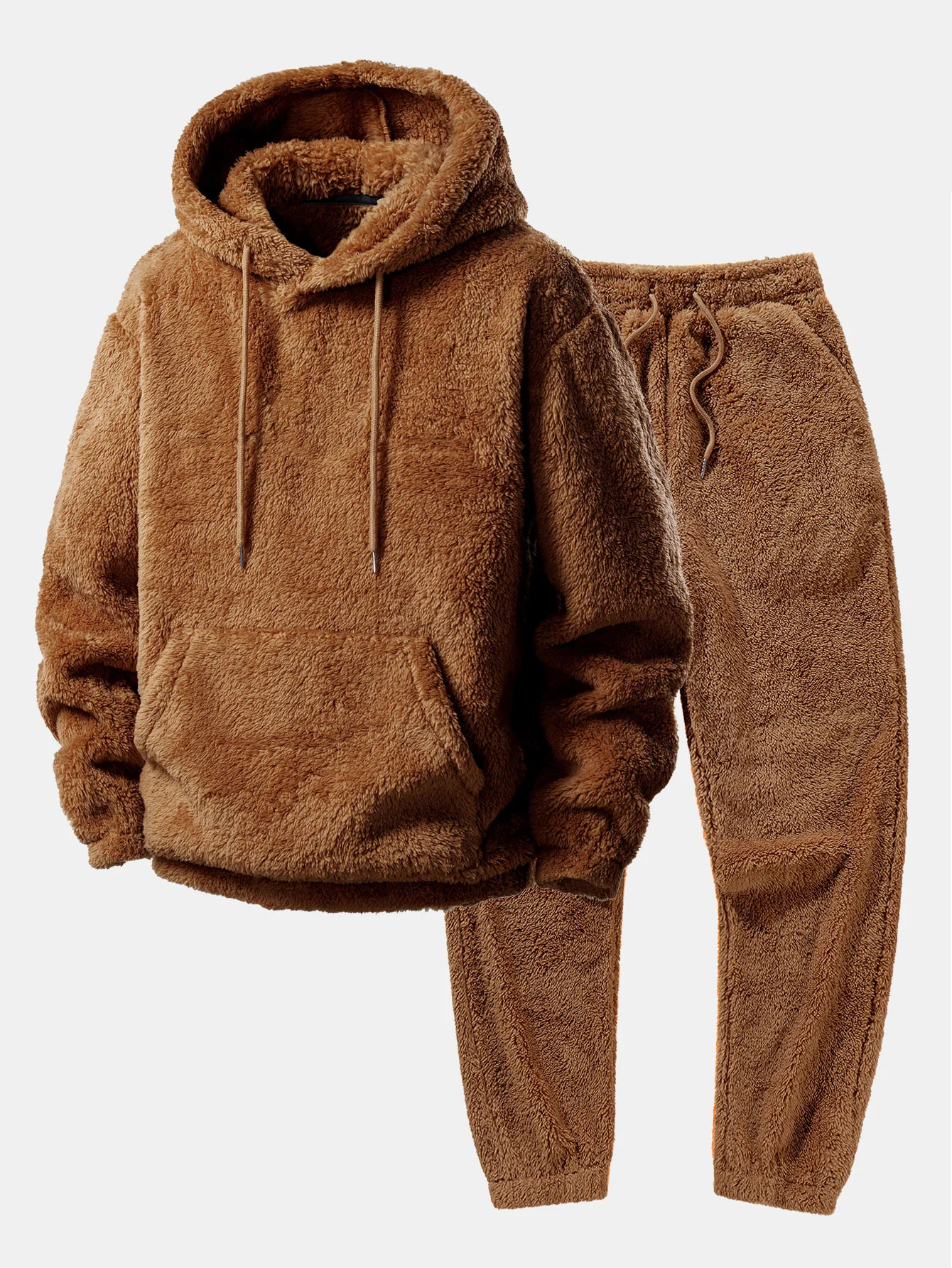 Basic Teddy Hoodie & Teddy Jogger Pants - Image 4