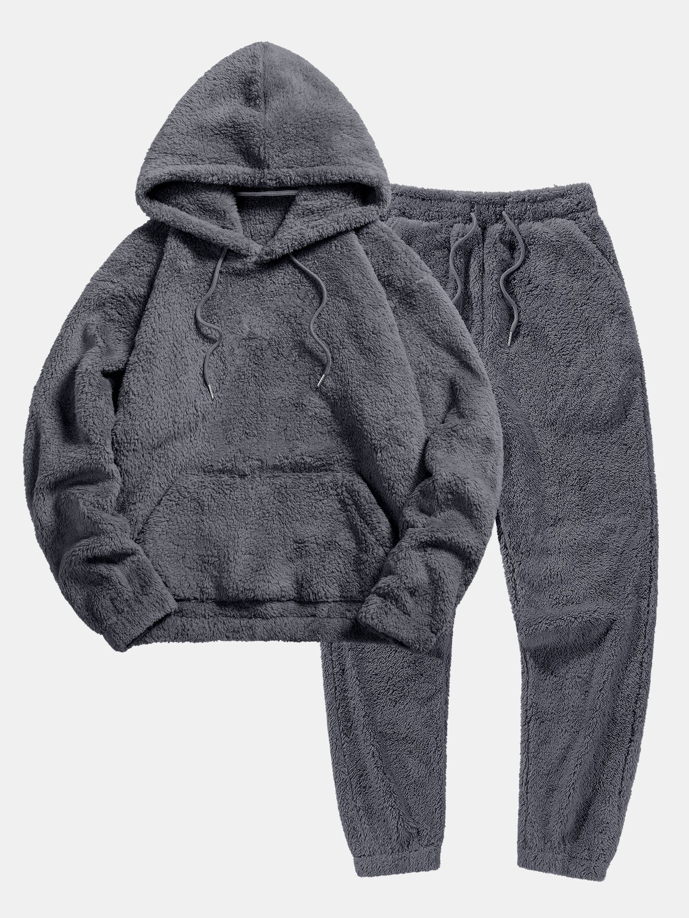 Basic Teddy Hoodie & Teddy Jogger Pants - Image 2