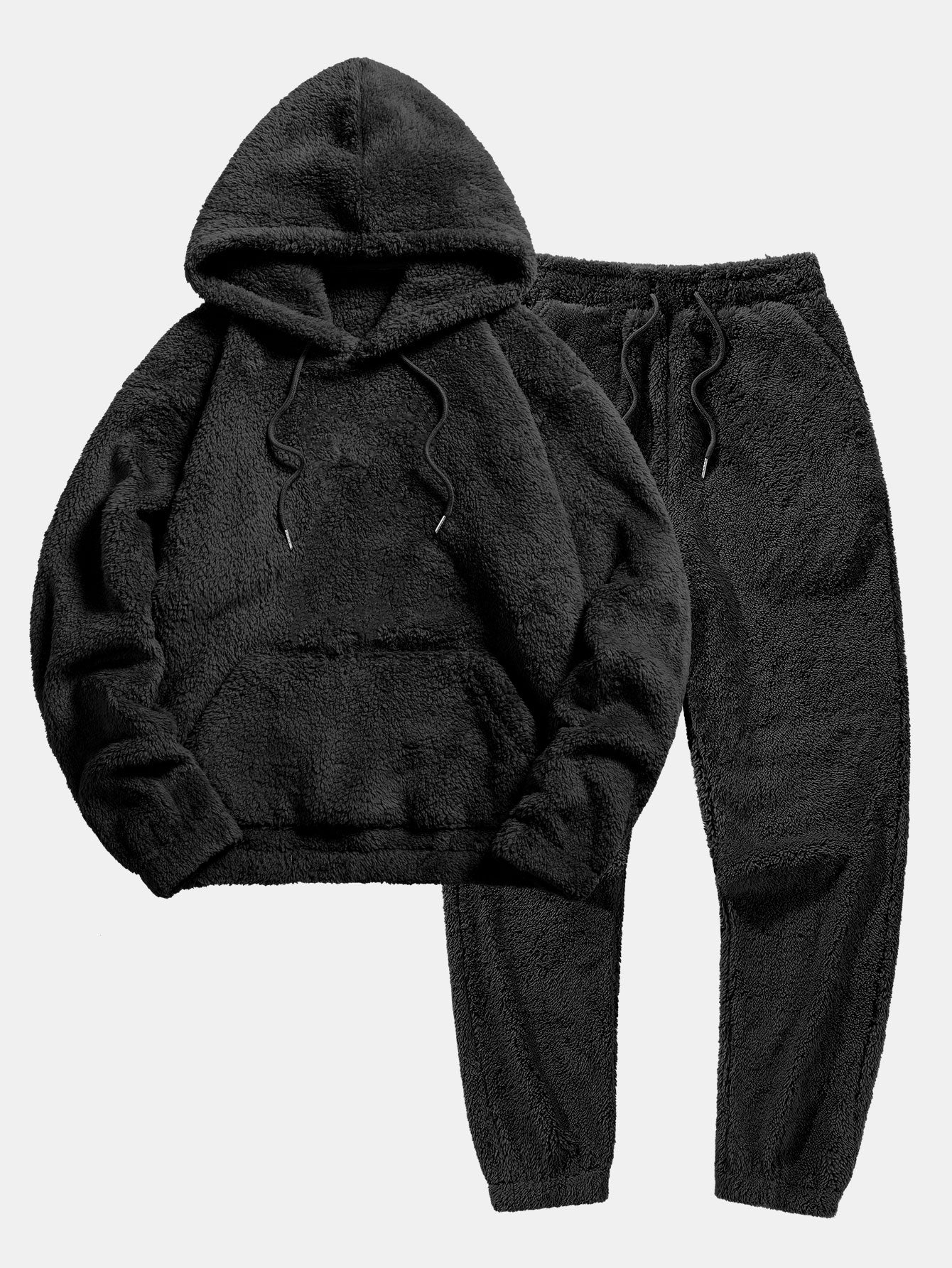 Basic Teddy Hoodie & Teddy Jogger Pants - Image 3