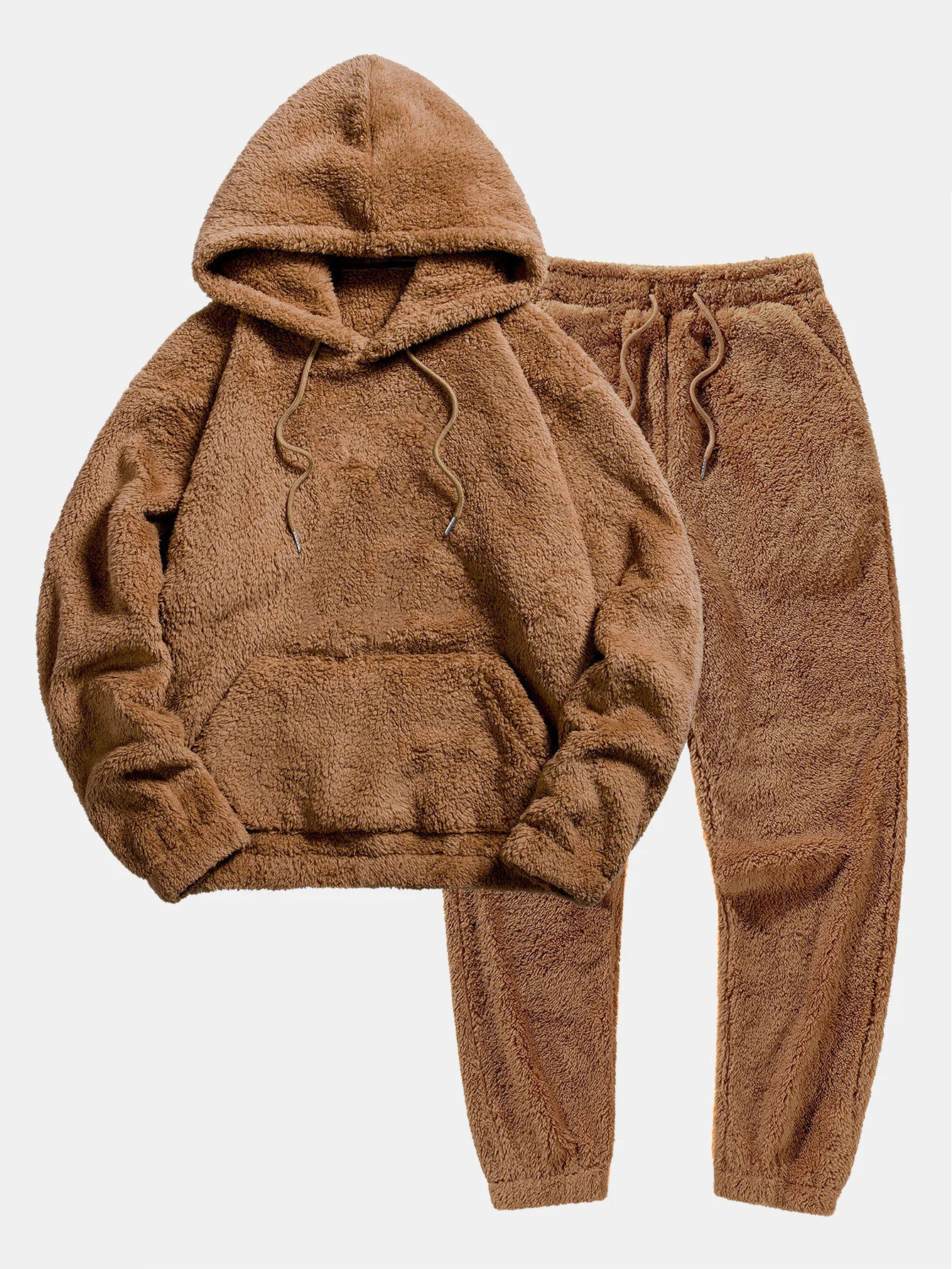 Basic Teddy Hoodie & Teddy Jogger Pants - Image 4