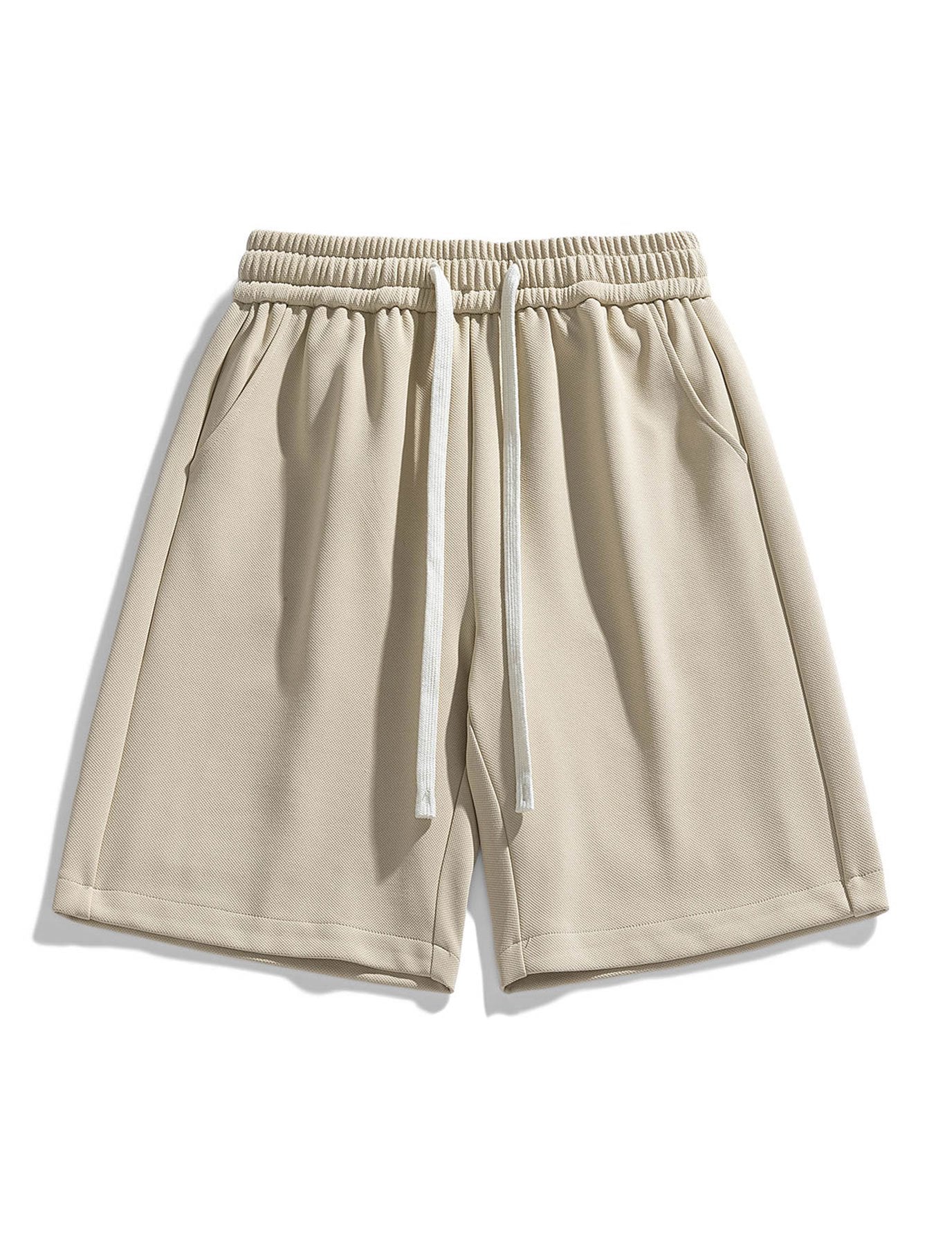 Basic Textured Drawstring Shorts - Image 15