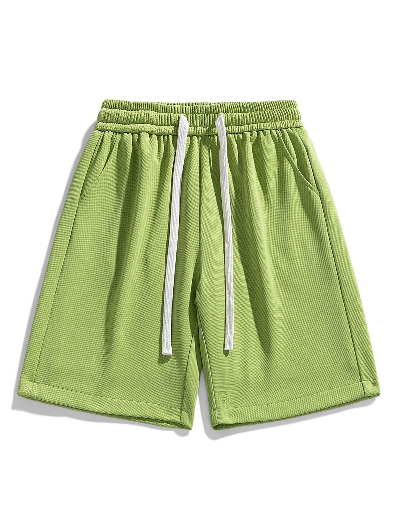 Basic Textured Drawstring Shorts - Image 17