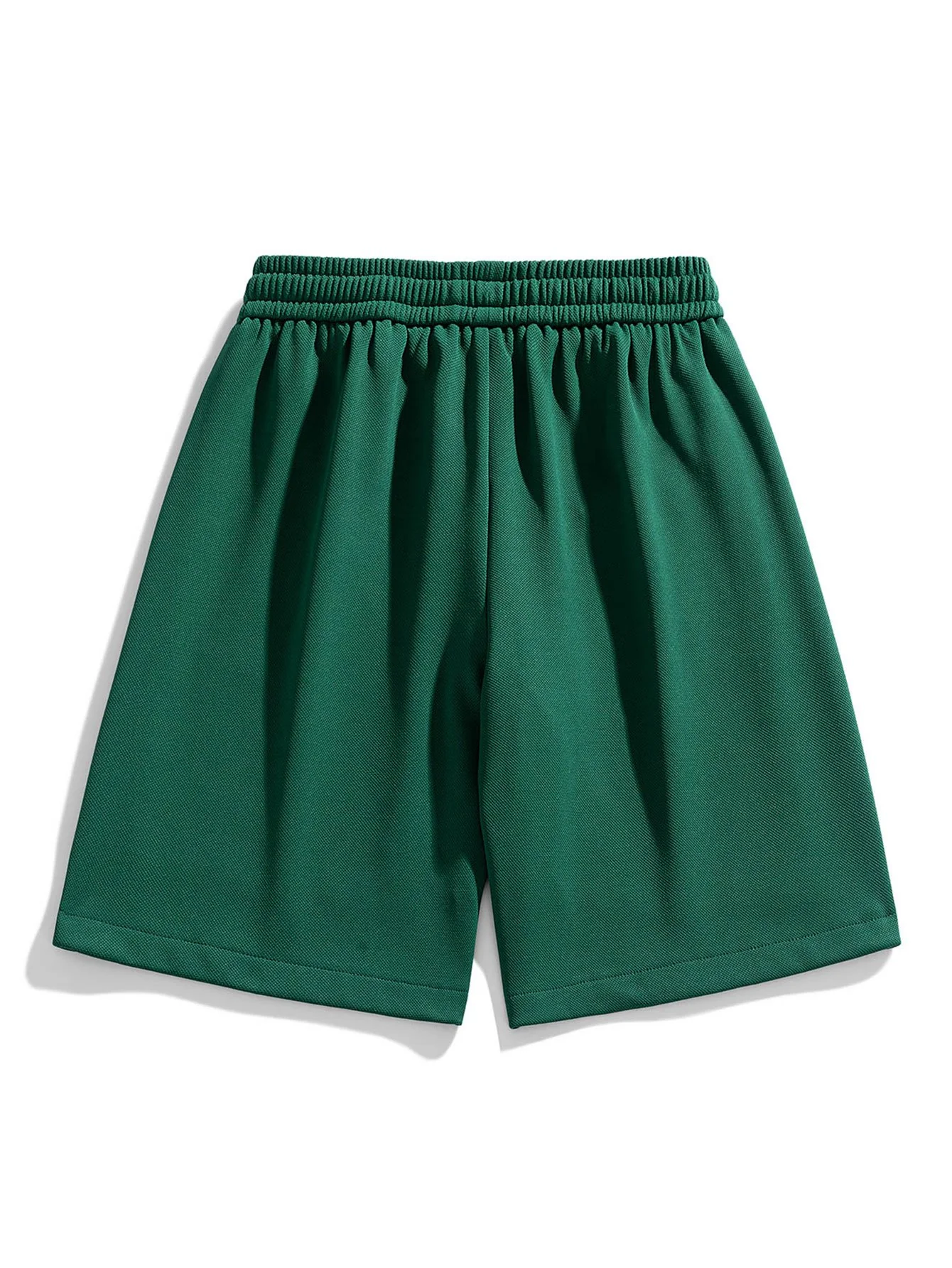 Basic Textured Drawstring Shorts - Image 2