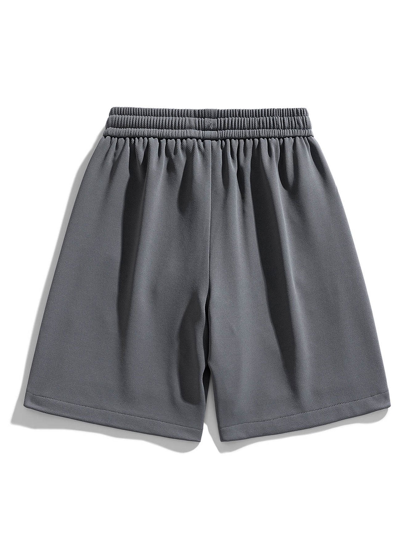 Basic Textured Drawstring Shorts - Image 6