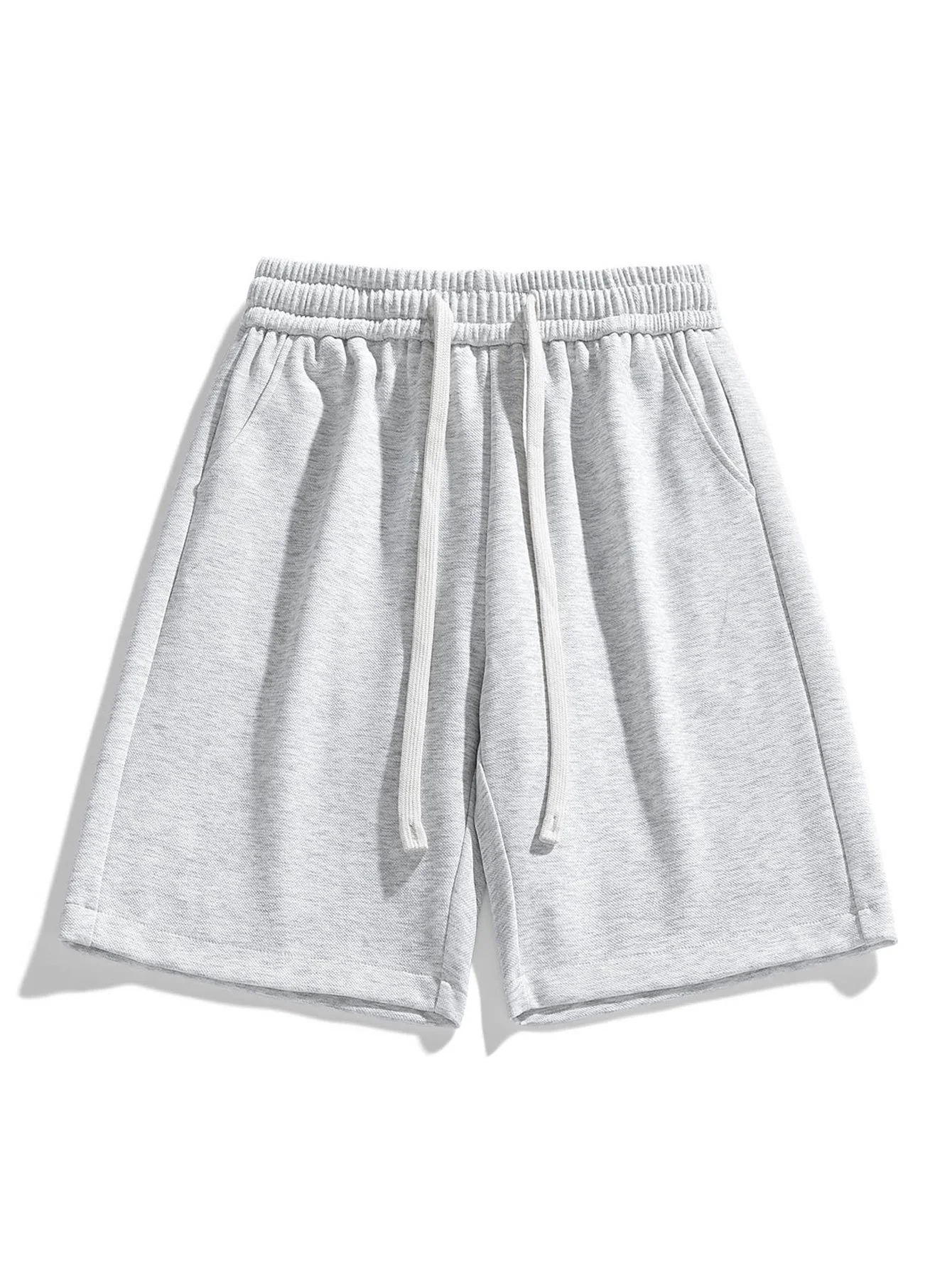 Basic Textured Drawstring Shorts - Image 8