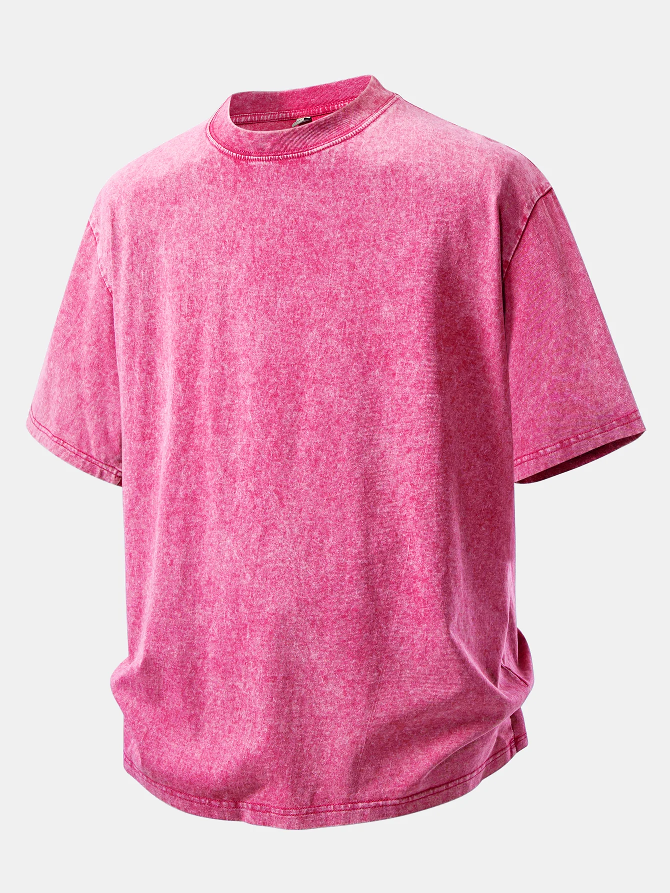 Basic Washed Distressed Drop Shoulder Oversize T-Shirt - Image 11
