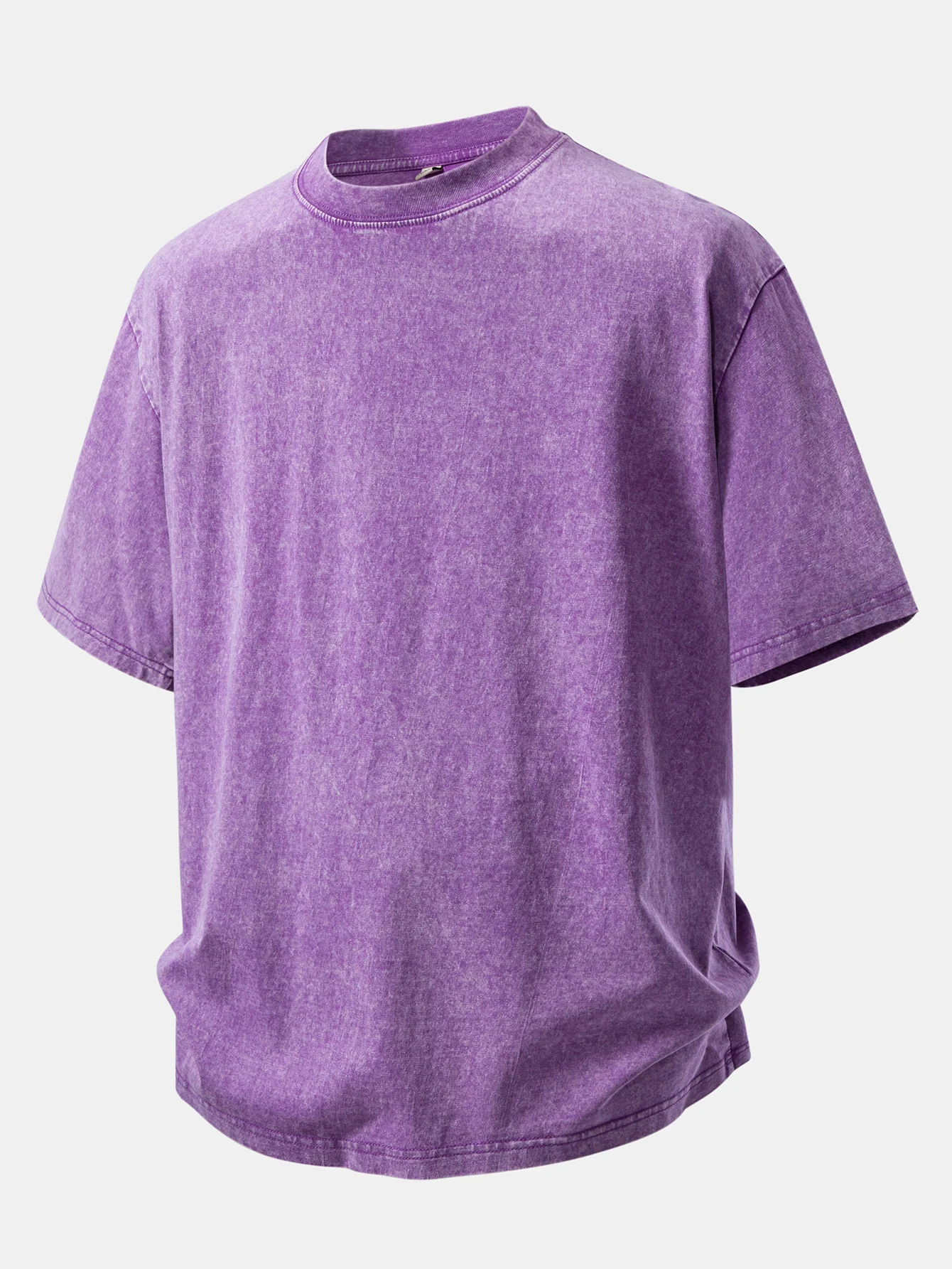 Basic Washed Distressed Drop Shoulder Oversize T-Shirt - Image 13