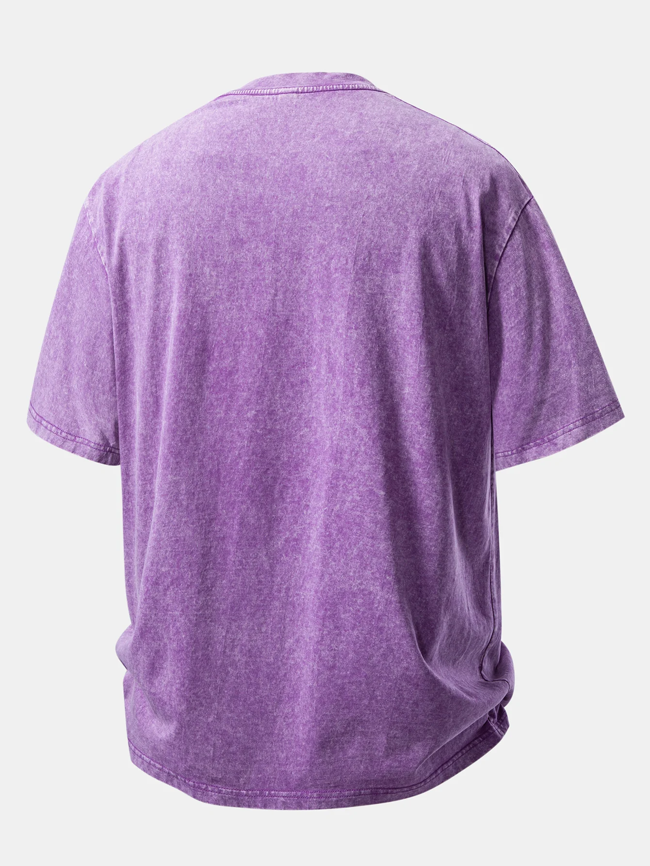 Basic Washed Distressed Drop Shoulder Oversize T-Shirt - Image 14