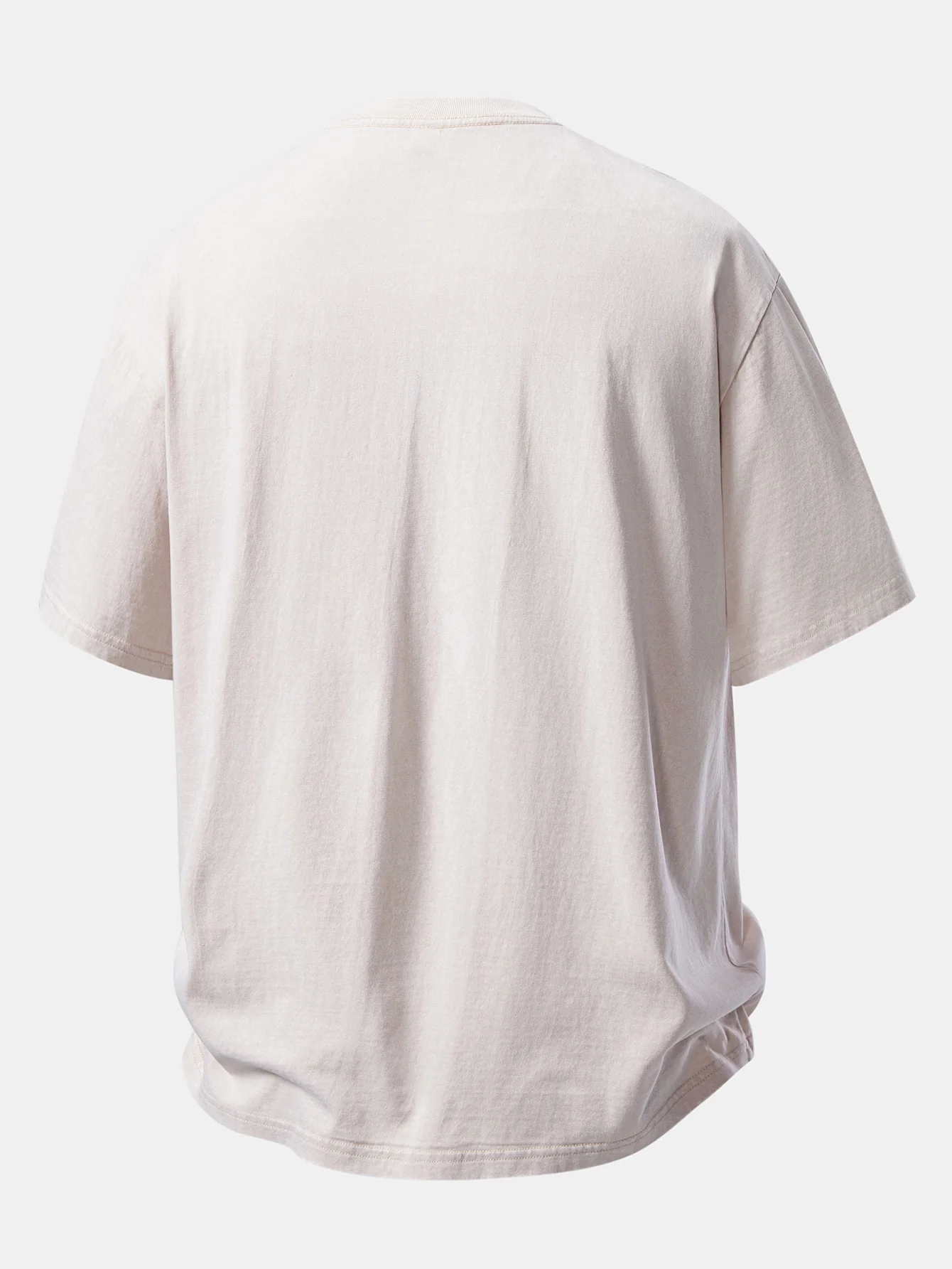 Basic Washed Distressed Drop Shoulder Oversize T-Shirt - Image 6