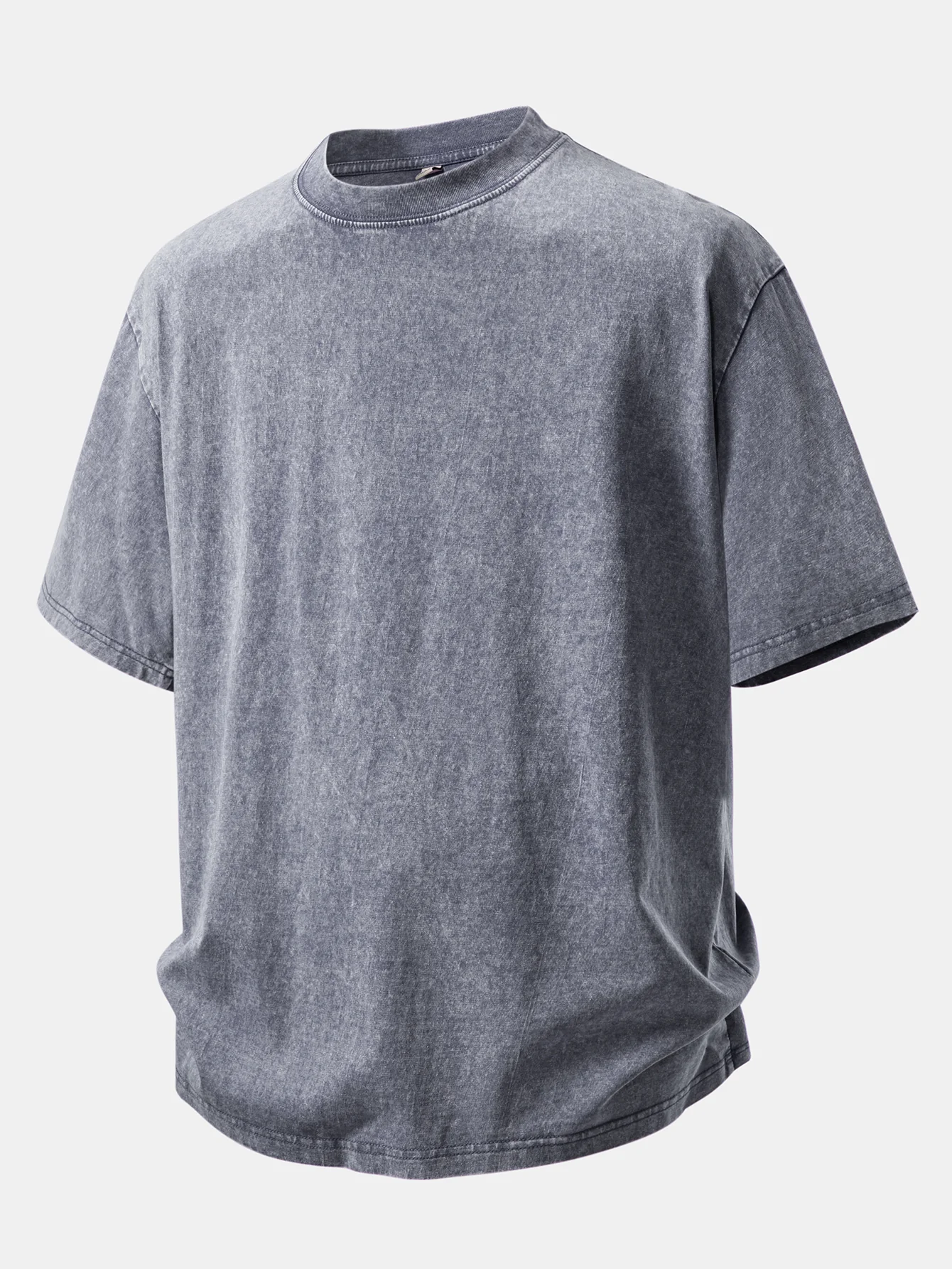 Basic Washed Distressed Drop Shoulder Oversize T-Shirt - Image 7