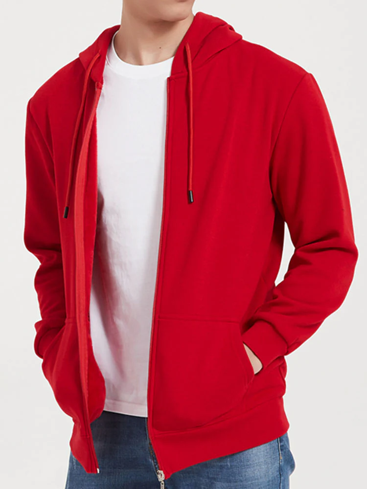 Basic Zip Durch Hoodie - Image 10
