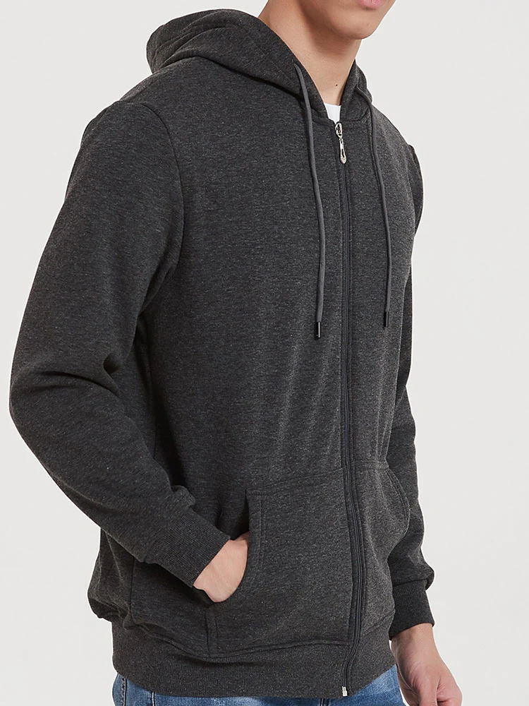 Basic Zip Durch Hoodie - Image 11
