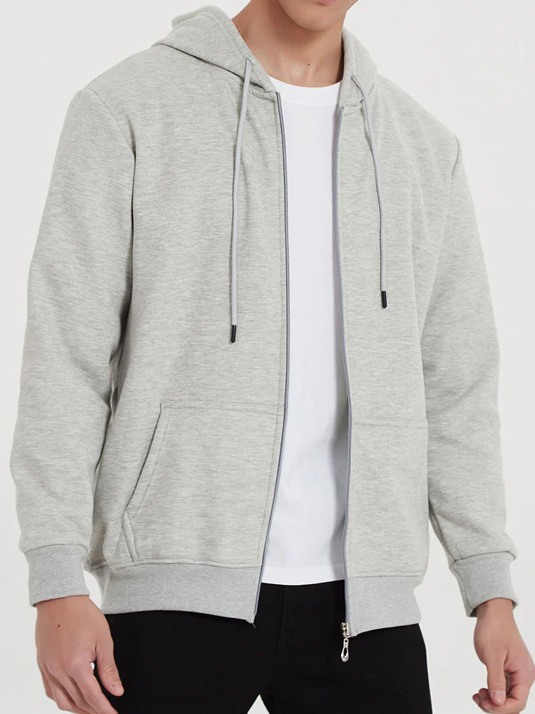 Basic Zip Durch Hoodie - Image 8