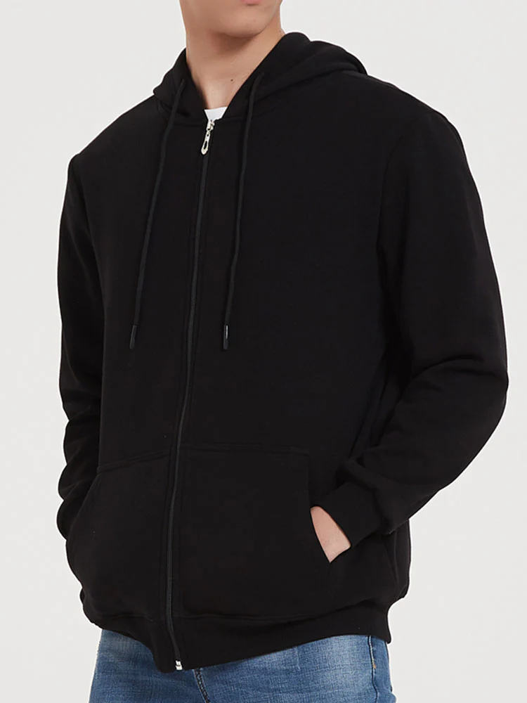 Basic Zip Durch Hoodie - Image 9