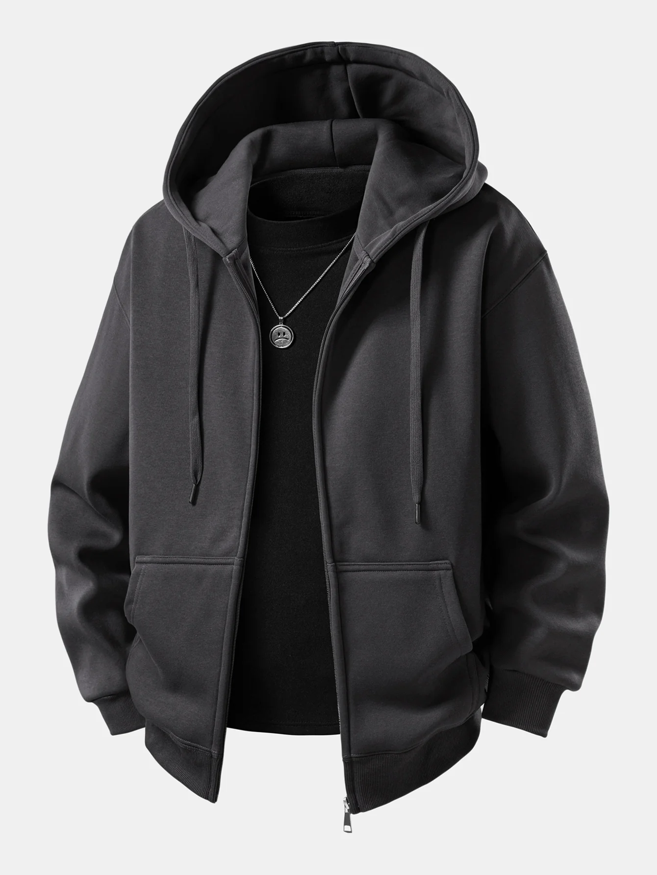 Basic Zip-Up Hoodie - Image 5