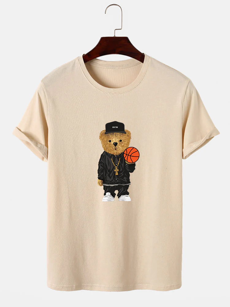 Basketball Bär Druck T-Shirt & Shorts - Image 11
