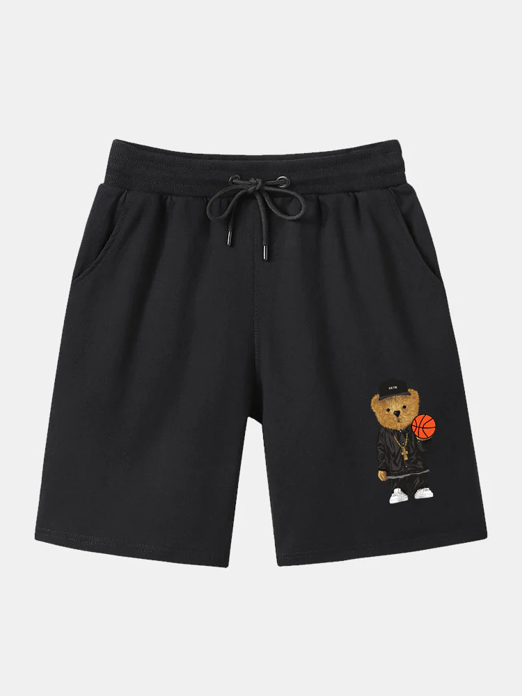Basketball Bär Druck T-Shirt & Shorts - Image 12