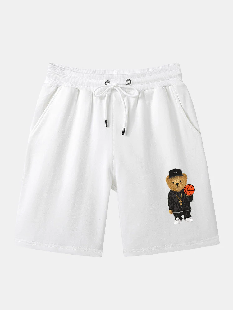 Basketball Bär Druck T-Shirt & Shorts - Image 13