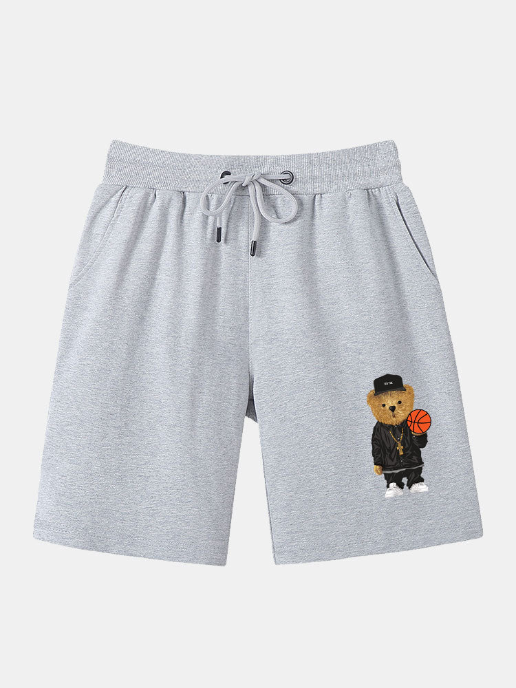 Basketball Bär Druck T-Shirt & Shorts - Image 14