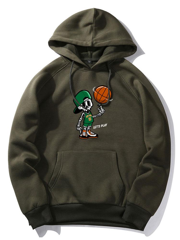 Basketball Skelett Druck Hoodie - Image 10
