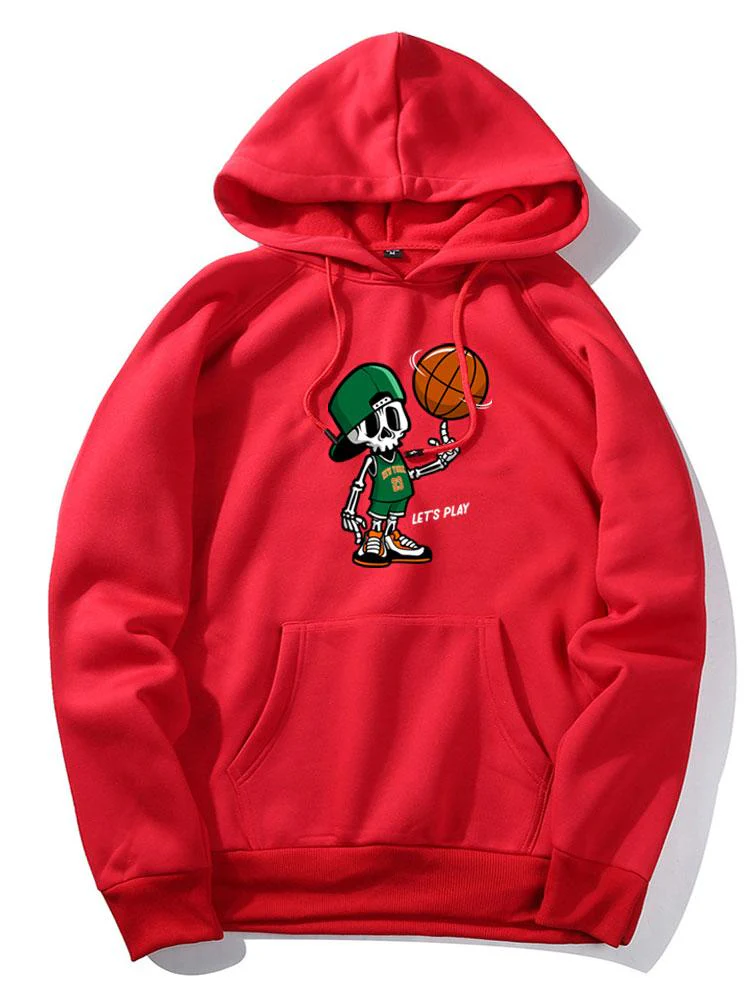 Basketball Skelett Druck Hoodie - Image 11