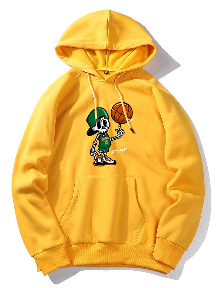 Basketball Skelett Druck Hoodie - Image 12