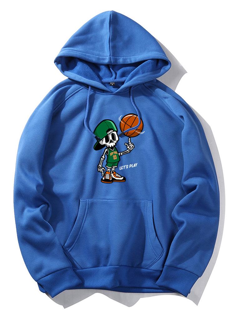 Basketball Skelett Druck Hoodie - Image 13