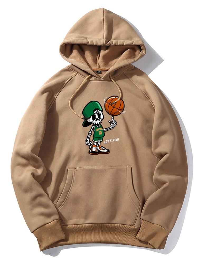 Basketball Skelett Druck Hoodie - Image 3