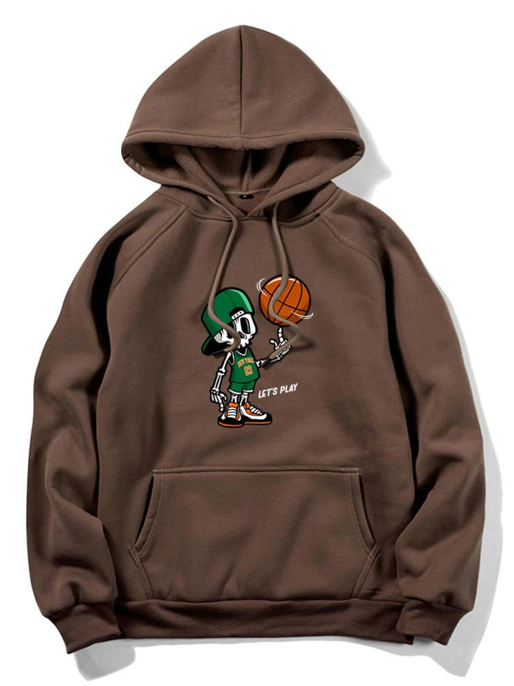 Basketball Skelett Druck Hoodie - Image 4