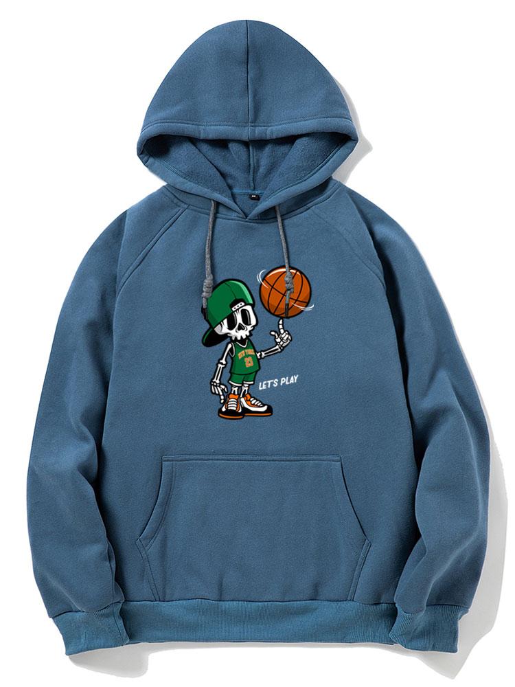 Basketball Skelett Druck Hoodie - Image 8