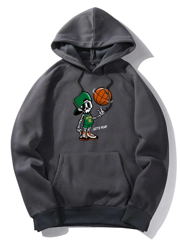 Basketball Skelett Druck Hoodie - Image 9