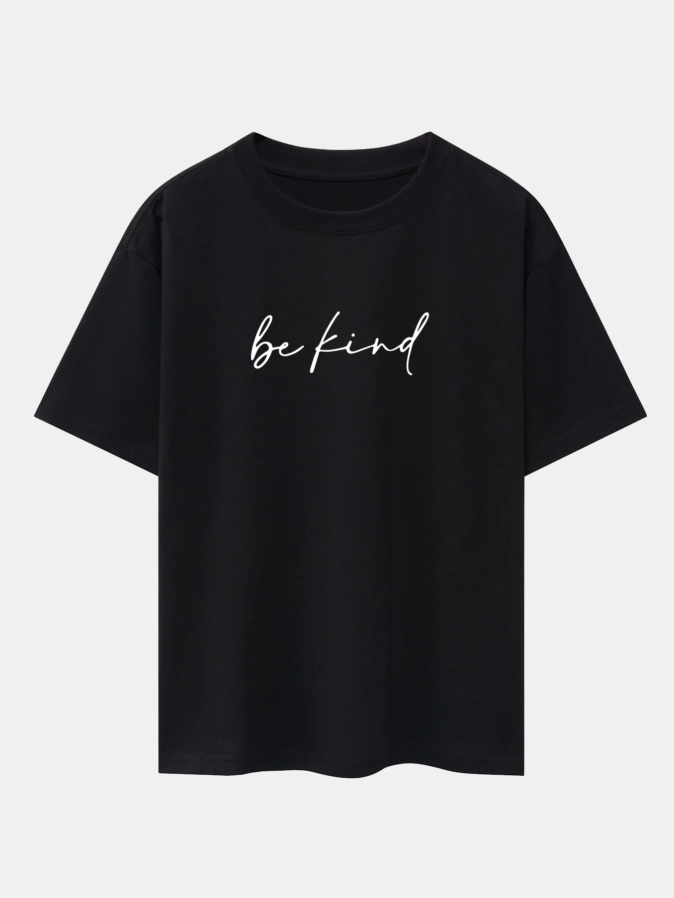 Sei nett Druck Drop-Shoulder Oversize T-Shirt - Image 2