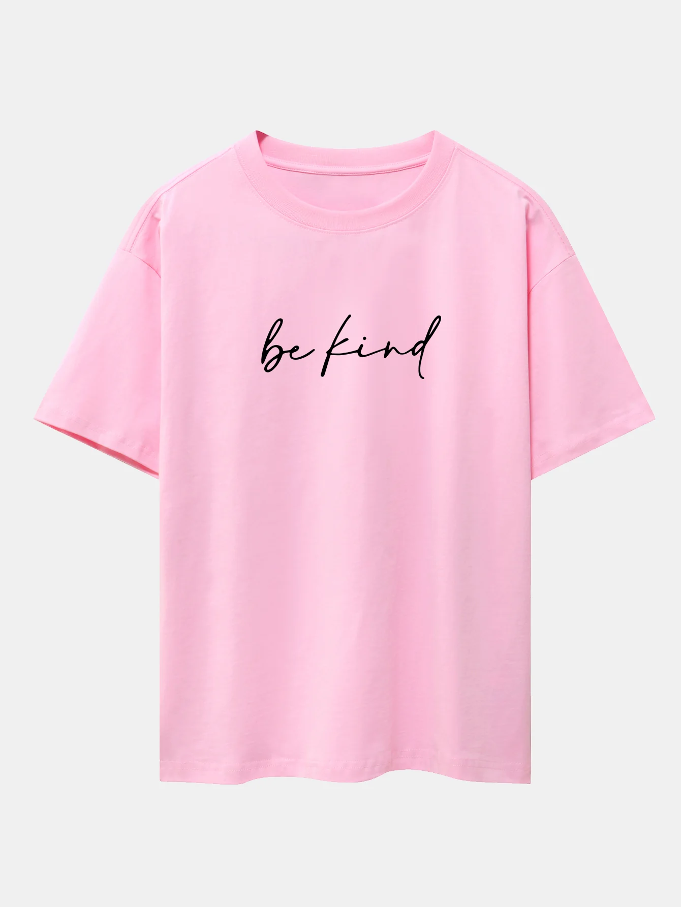 Sei nett Druck Drop-Shoulder Oversize T-Shirt - Image 4