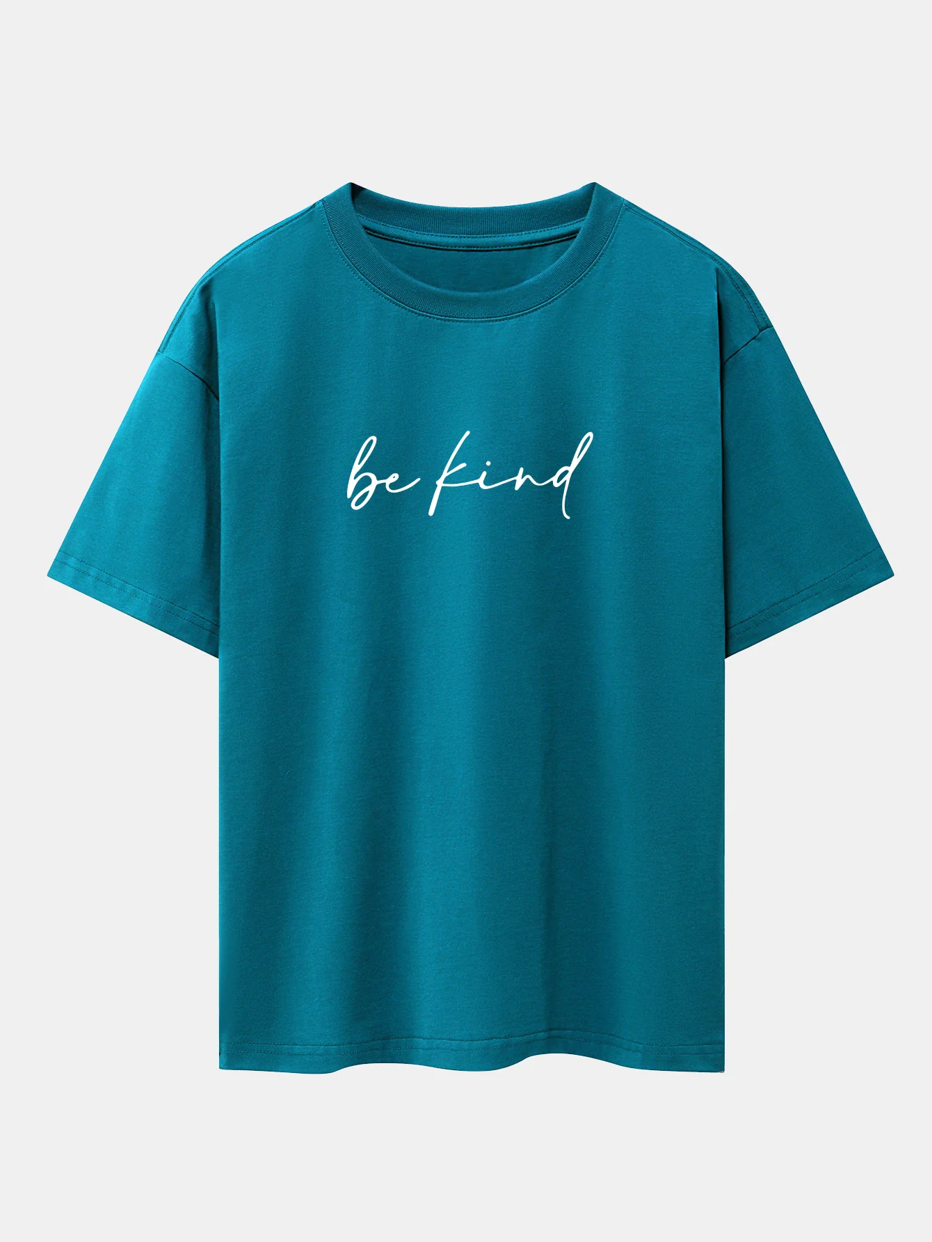 Sei nett Druck Drop-Shoulder Oversize T-Shirt - Image 6