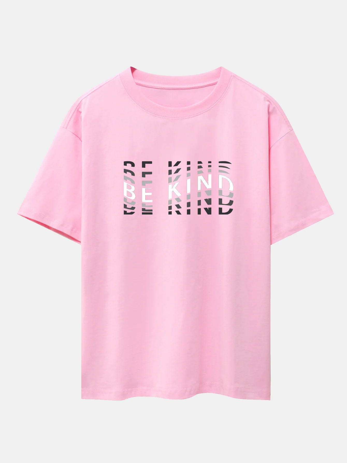 Sei nett Druck Drop-Shoulder Oversize T-Shirt - Image 11